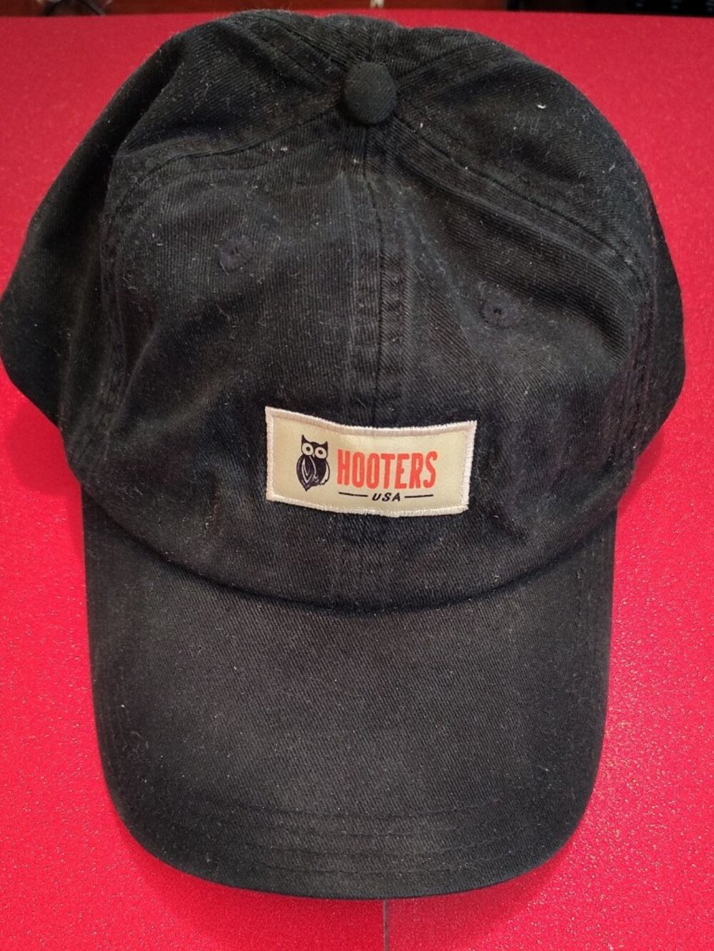 Hooters Strapback Cap Hat Logo Crew Uniform Employee Black Chicken Wings